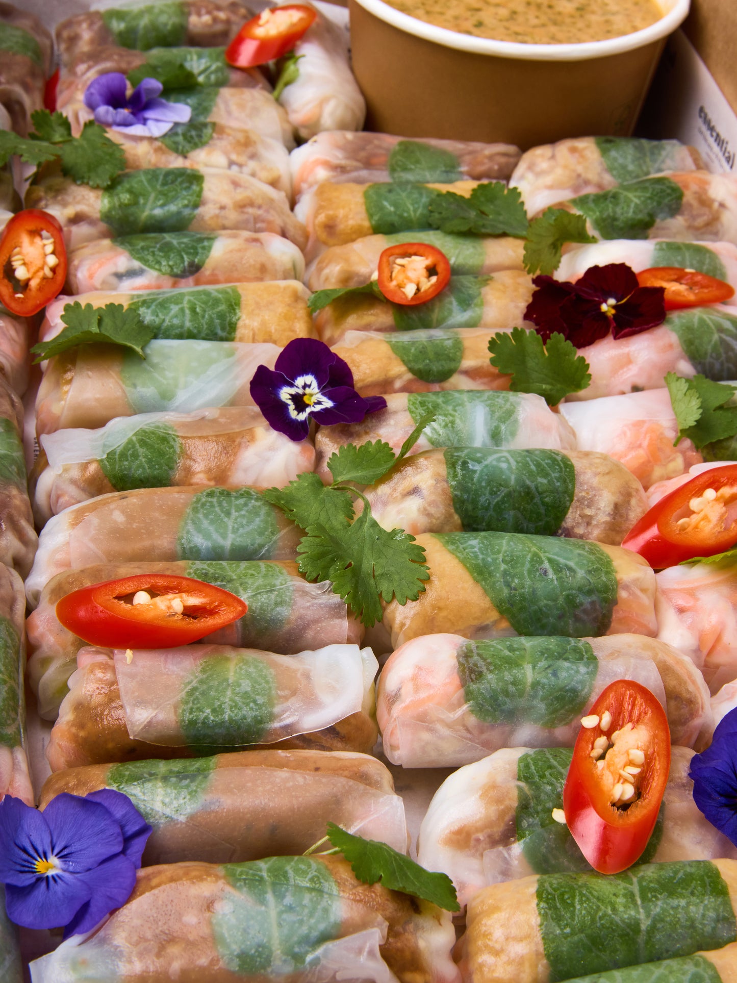 Cocktail Rice Paper Rolls, Sweet Chilli + Lime