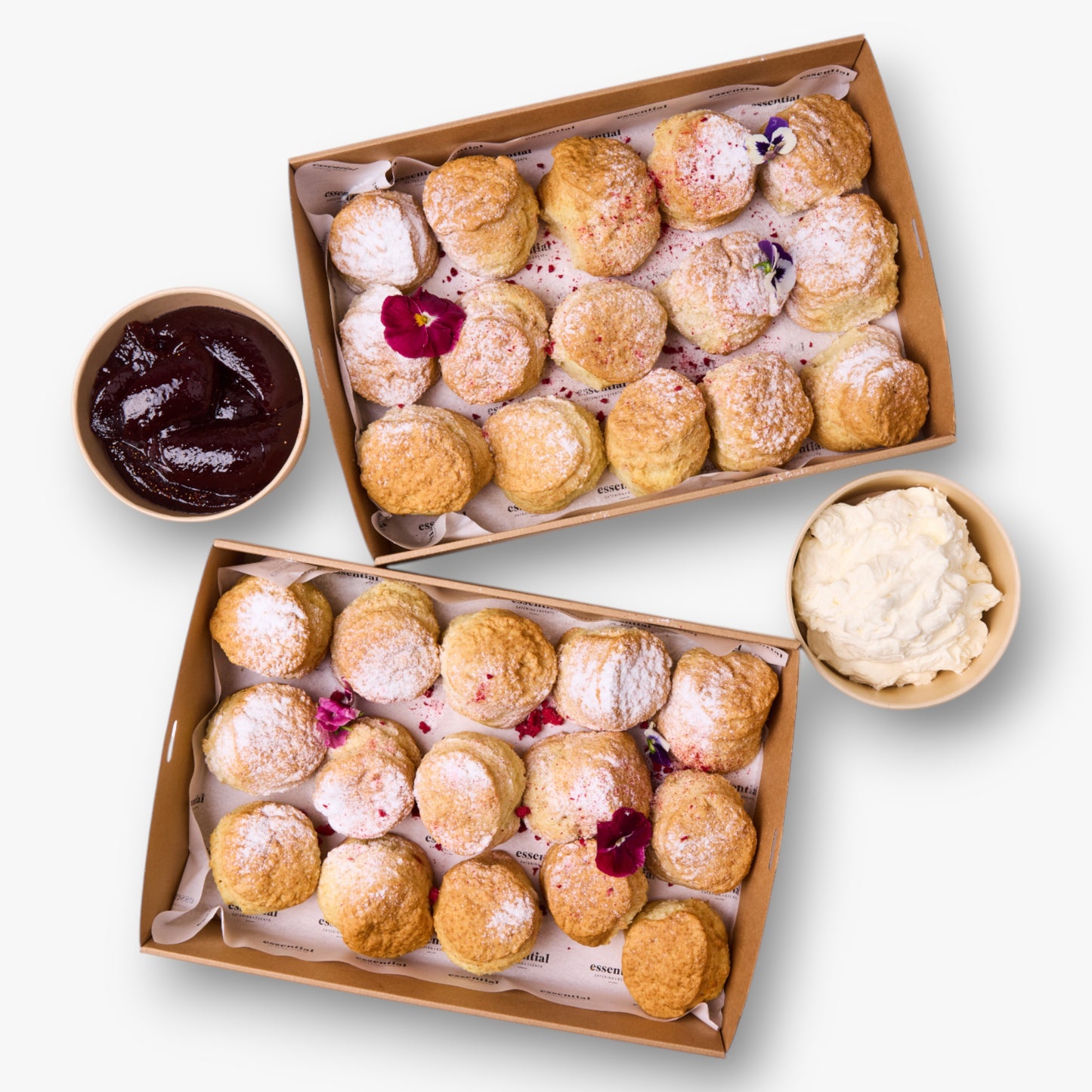 Freshly Baked Lemonade Scones, Jam & Cream