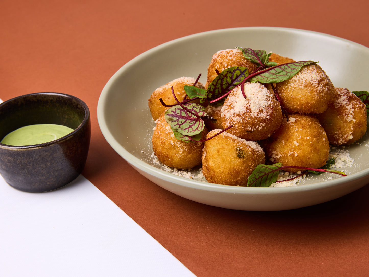 Pumpkin, Sage & Lemon Arancini, Grated Pecorino, Basil Aioli
