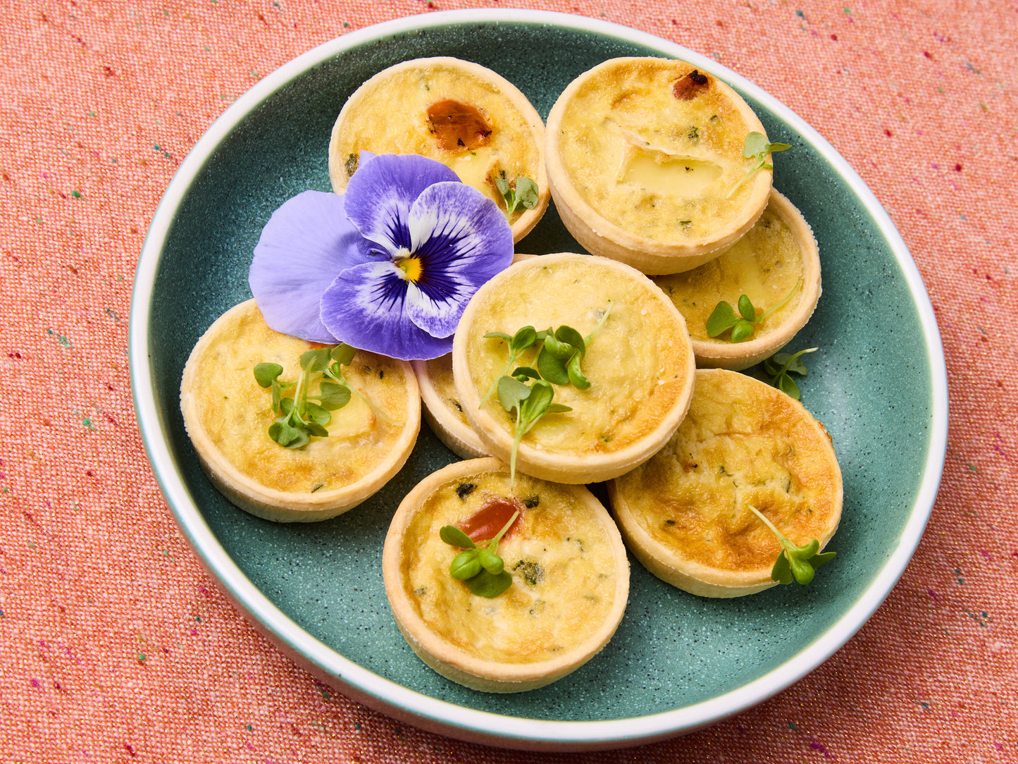 Sundried Tomato, Basil & Brie Quiche