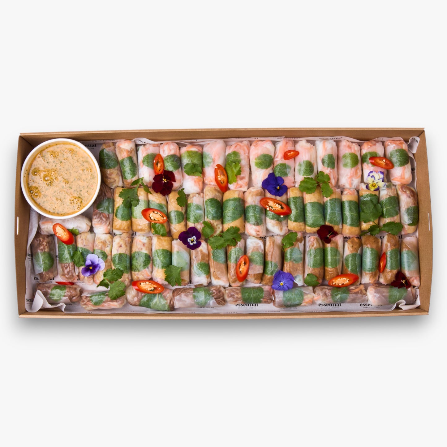 Cocktail Rice Paper Rolls, Sweet Chilli + Lime