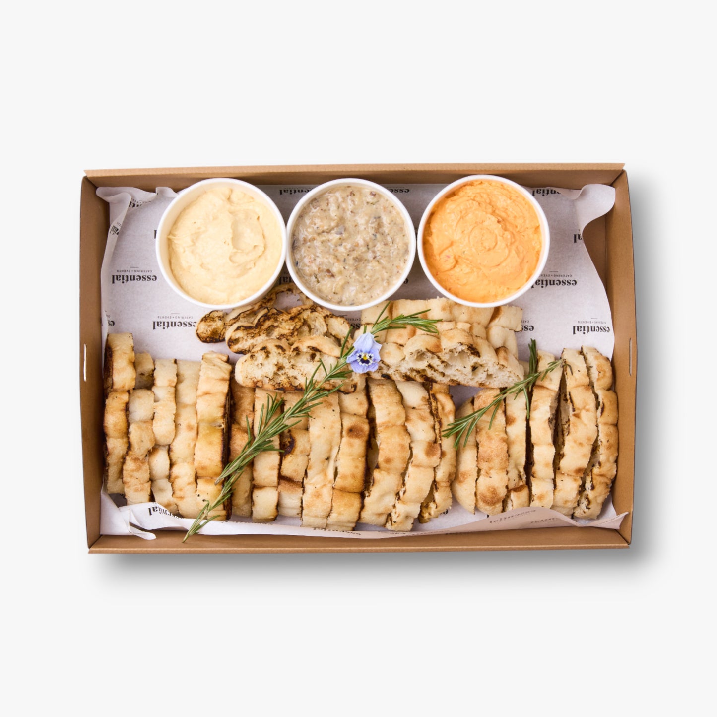Trio of House-Made Dips, Turkish Bread Platter
