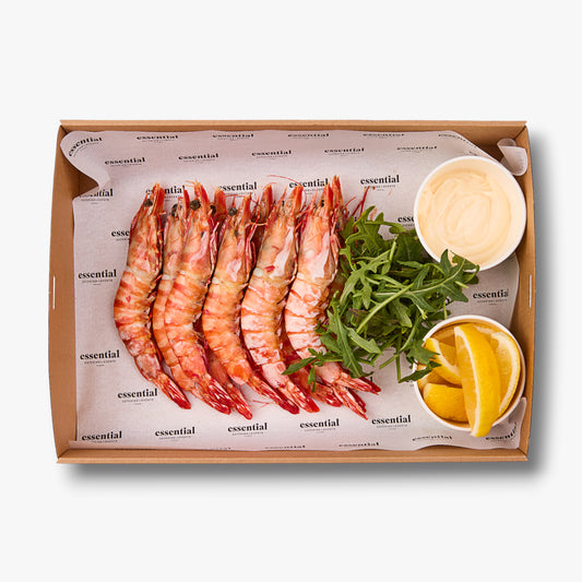 Skull island King prawns, lemon,roquette, Citrus aioli   (10 prawns)