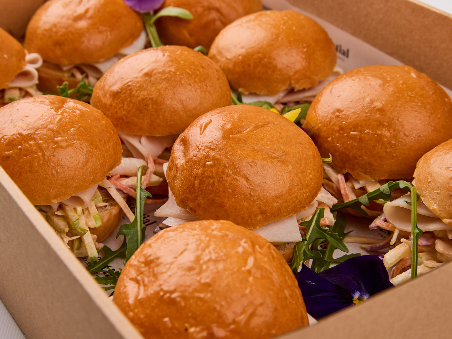 Smoked Turkey and Coleslaw slider, Granny smith, chipotle aioli, milk bun