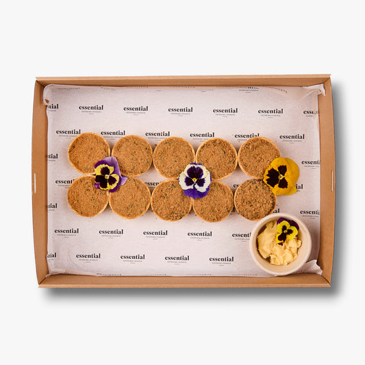 Fruit Mince Tart, Ginger Crumble, Maple Butter