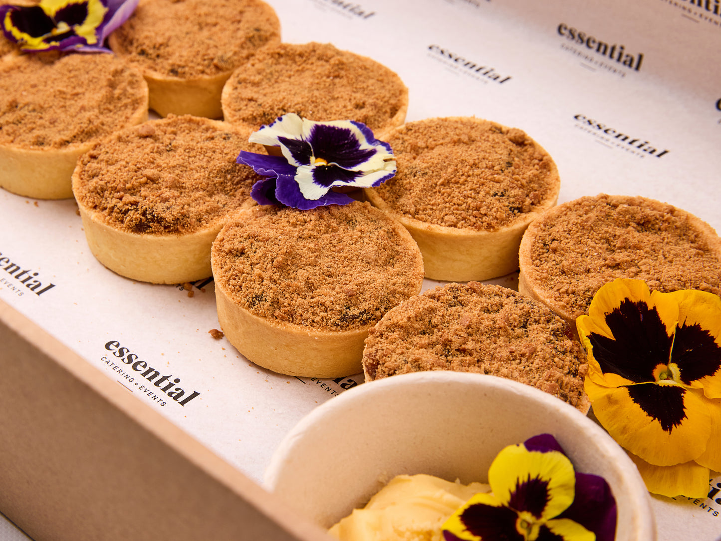 Fruit Mince Tart, Ginger Crumble, Maple Butter