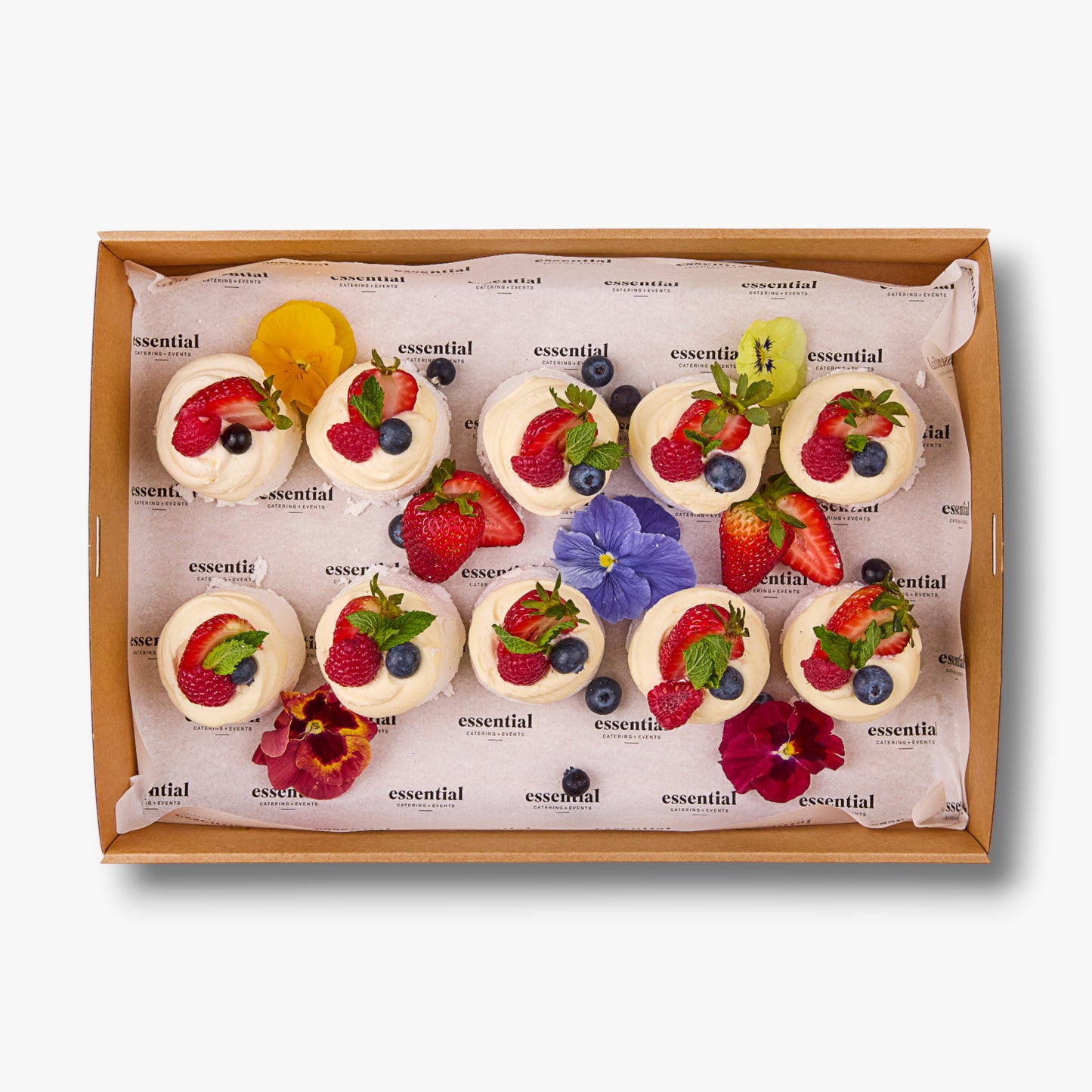 Petite pavlova, seasonal berries