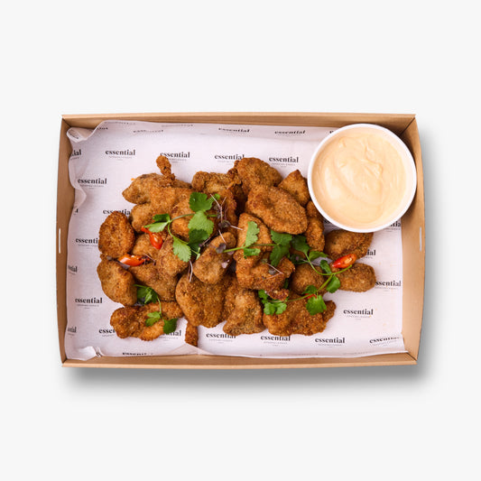 Essential Fried Chicken, Panko Crust & Chipotle Spiked Mayo