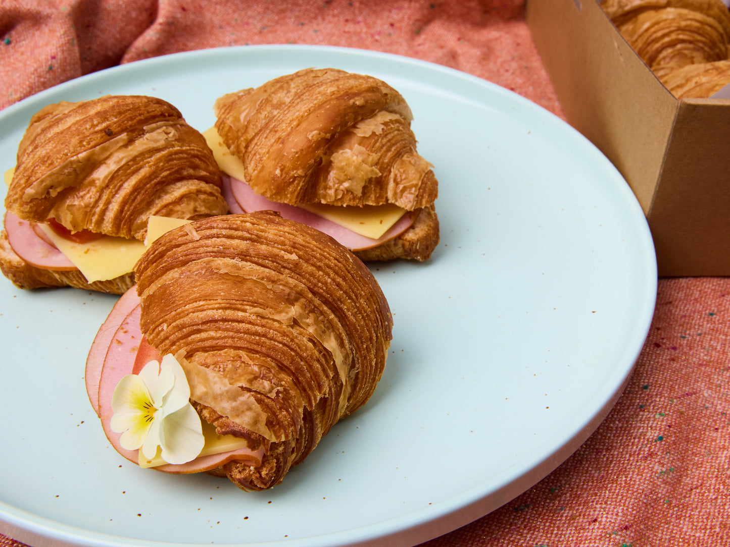 Croissant: Ham, cheese & tomato