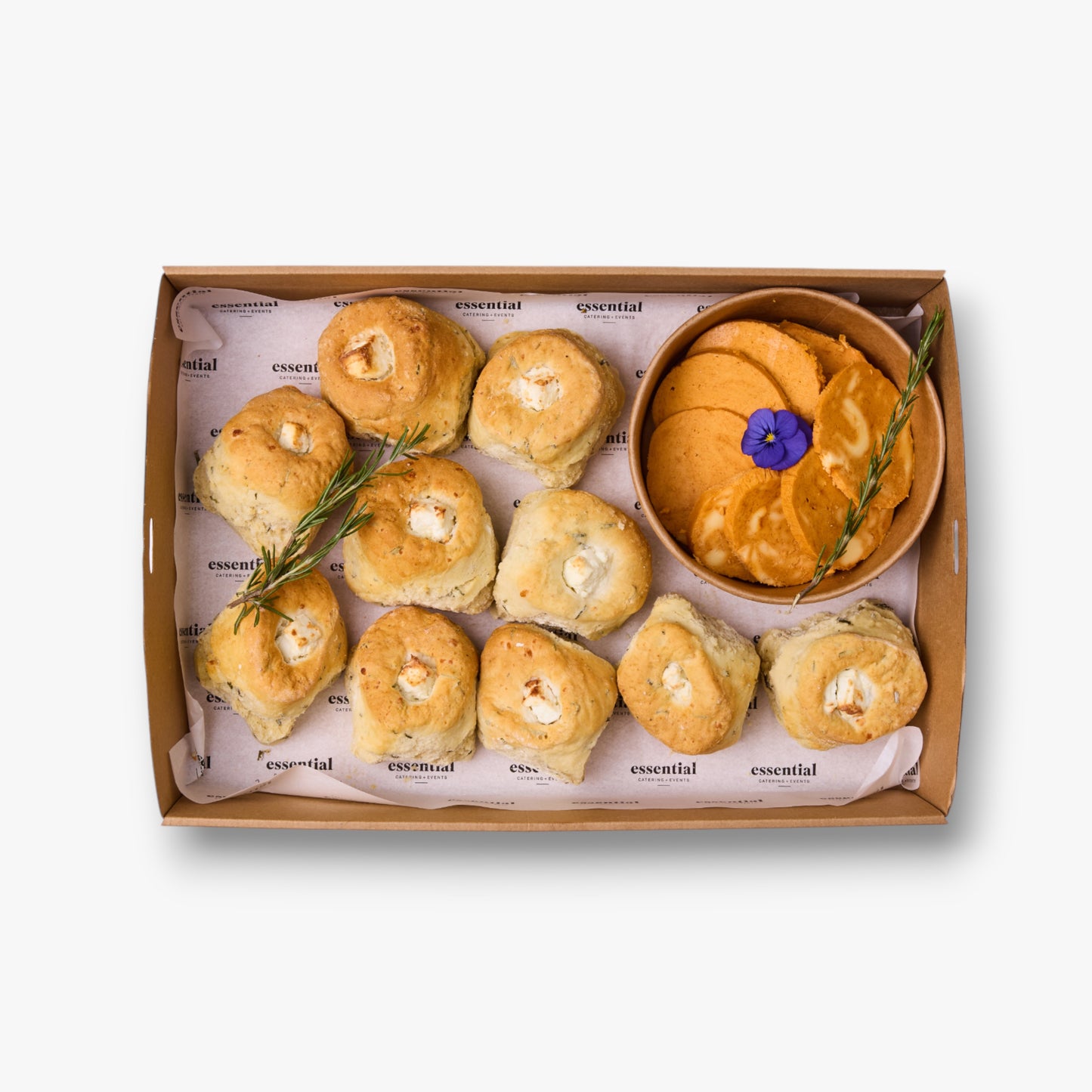 Rosemary & Yarra Valley Feta Buttermilk Scones, Paprika Butter